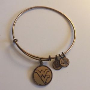 Wvu Alex and Ani brass bracelet